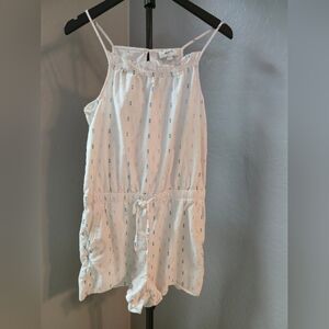LOFT Outlet Printed Sleeveless Romper Elastic Waist Size S